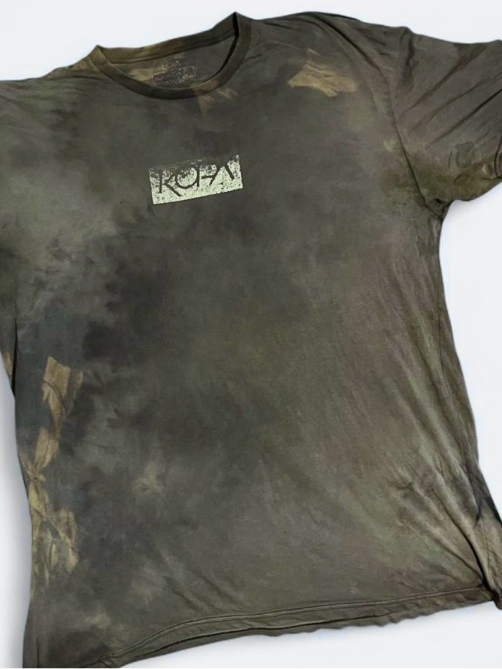 КОРА Apparel distressed and worn acid washed t-shirt with logo